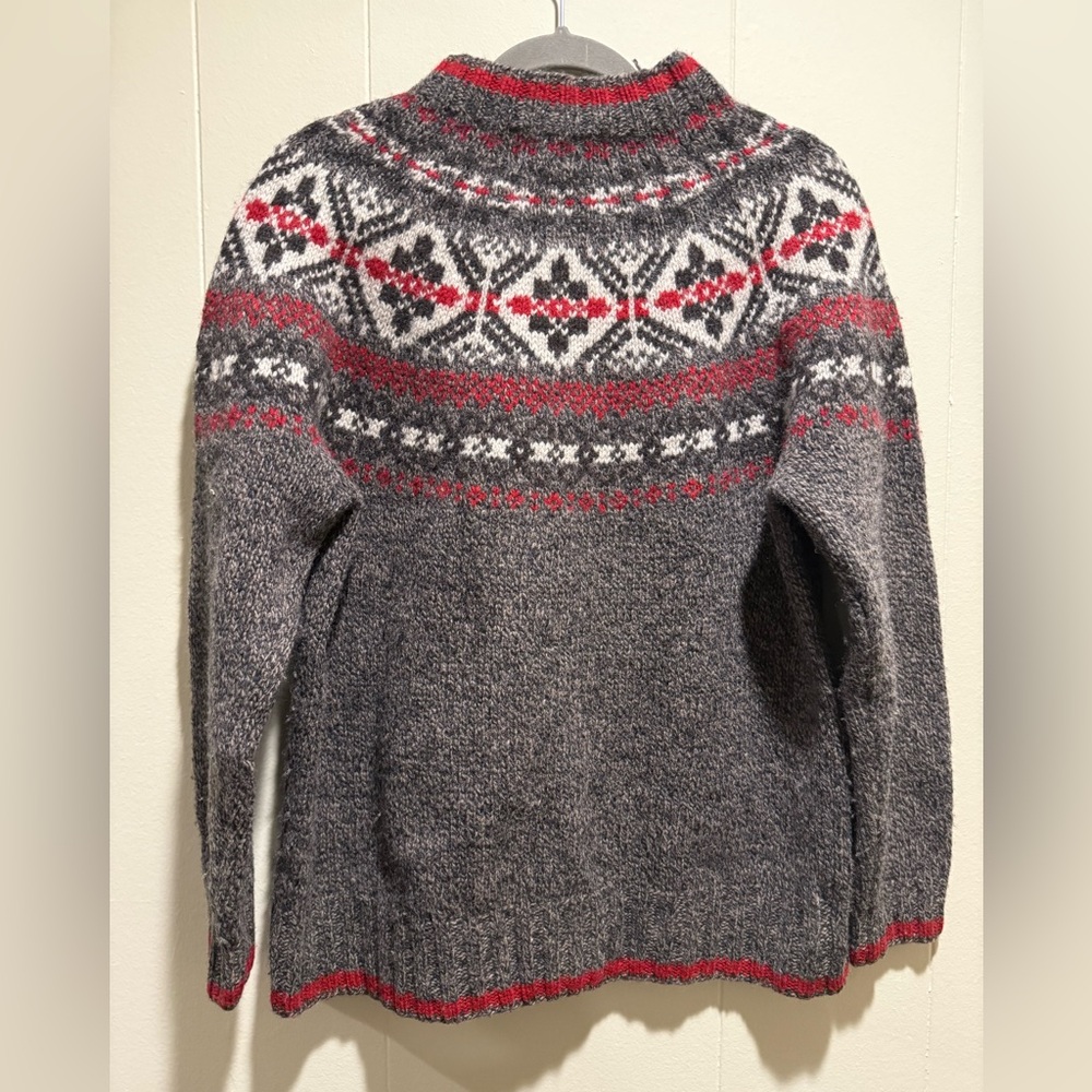 Vtg Eddie Bauer Legend Nordic 100% Wool Pullover Sweater Women's MD